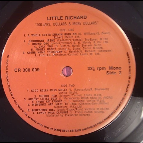 Little Richard - Dollars, Dollars And More Dollars
