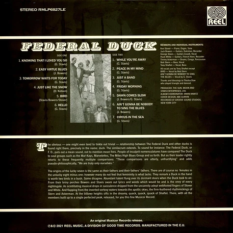 Federal Duck - Federal Duck Orange Vinyl Edition