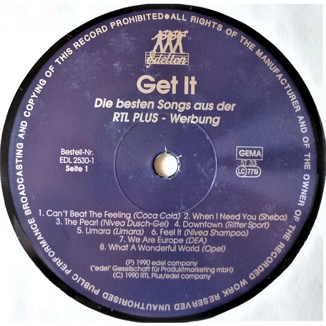 V.A. - Get It - Die Besten Songs Aus Der RTL Plus-Werbung