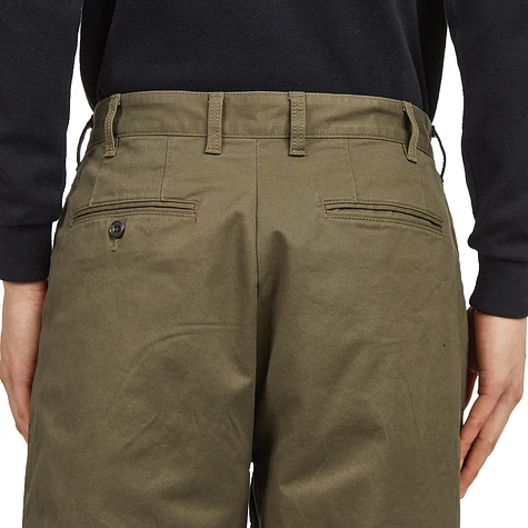 Beams Plus - 2 Pleats Tapered Twill (Olive) | HHV