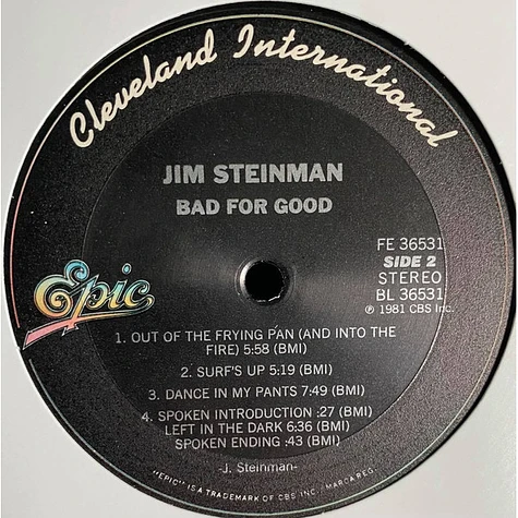 Jim Steinman - Bad For Good