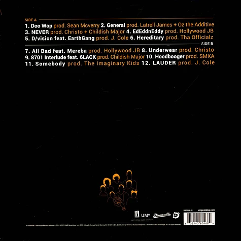 J.I.D - The Never Story Black Vinyl Edition