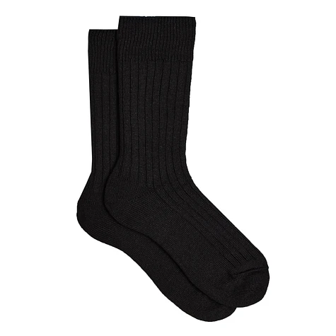 ROTOTO - Linen Cotton Ribbed Crew Socks