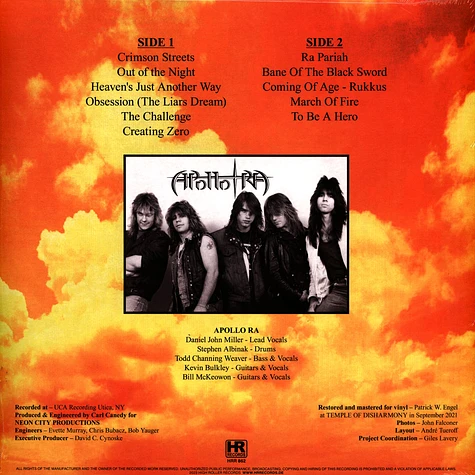 Apollo Ra - Ra Pariah Black Vinyl Edition