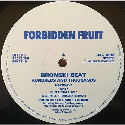 Bronski Beat - Hundreds & Thousands