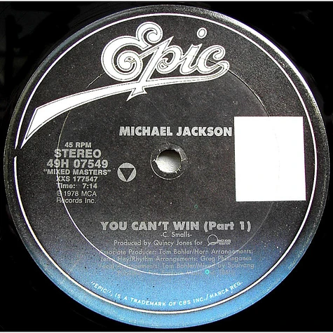 Michael Jackson - You Can't Win (Part 1) / Billie Jean