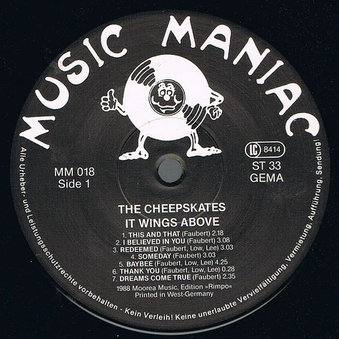 The Cheepskates - It Wings Above