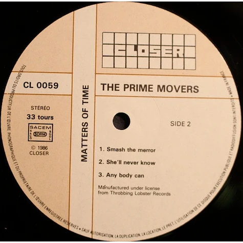 The Prime Movers - Matters Of Time