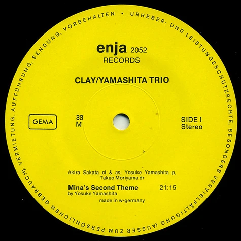 Yosuke Yamashita Trio - Clay
