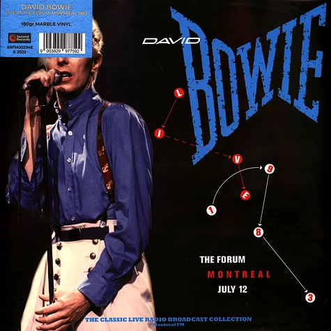 David Bowie - Live At The Forum Montreal 1983 Turquoise Marble Vinyl Edition