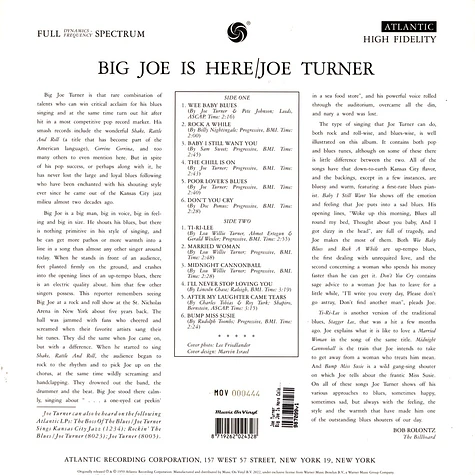 Joe Turner - Big Joe Is Here Colored Vinyl Edition
