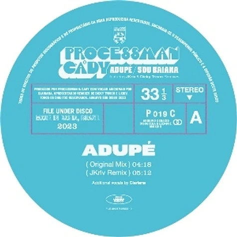 Processman & Cady - Adupe / Sou Baiana