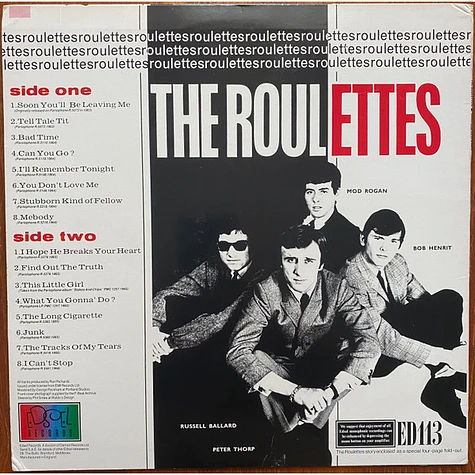 The Roulettes - Russ, Bob, Pete & Mod - Vinyl LP - 1983 - UK