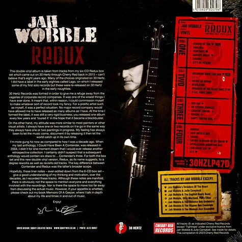 Jah Wobble - Redux Anthology 1981-2015 Record Store Day 2023 Purple Splatter Vinyl Edition