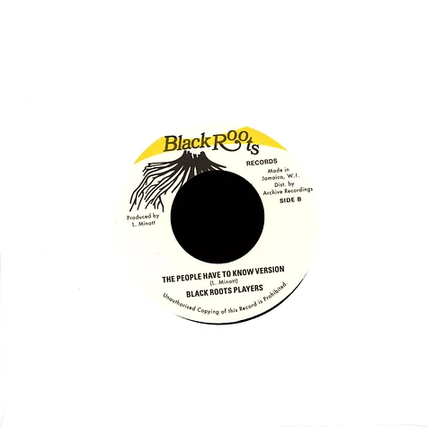 Sugar Minott / Black Roots Players - The People Have To Know / Version