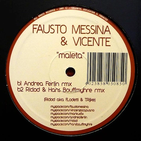 Fausto Messina & Vicente - Maleta