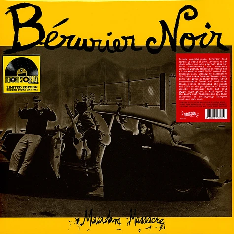 Berurier Noir - Macadam Massacre Yellow Vinyl Edtion Record Store Day 2023 Edition