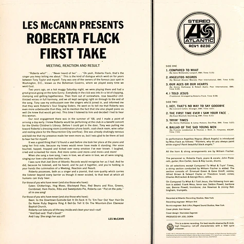 Roberta Flack - First Take Clear Vinyl Edition
