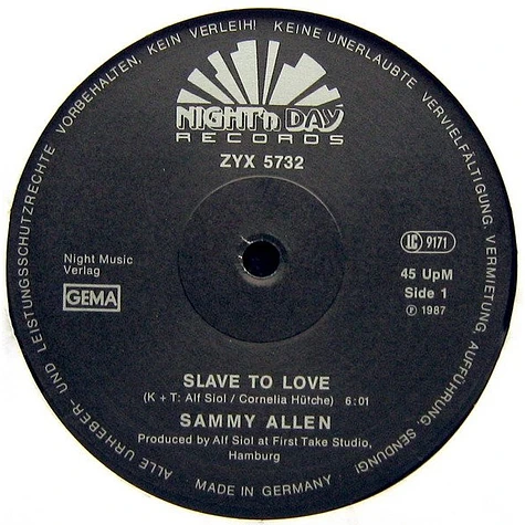 Sammy Allen - Slave To Love