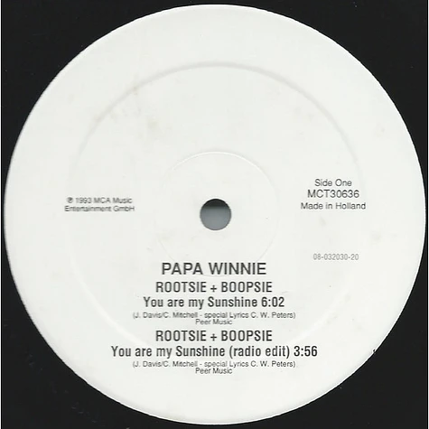 Papa Winnie - Rootsie & Boopsie - You Are My Sunshine