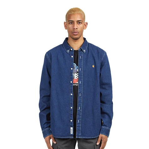 Carhartt WIP - L/S Weldon Shirt (Blue) | HHV