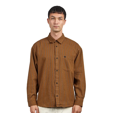 Carhartt WIP - L/S Kyle Shirt (Drake Stripe / Hamilton Brown