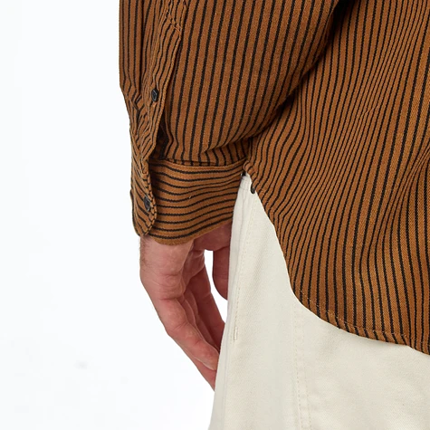 Carhartt WIP - L/S Kyle Shirt (Drake Stripe / Hamilton Brown