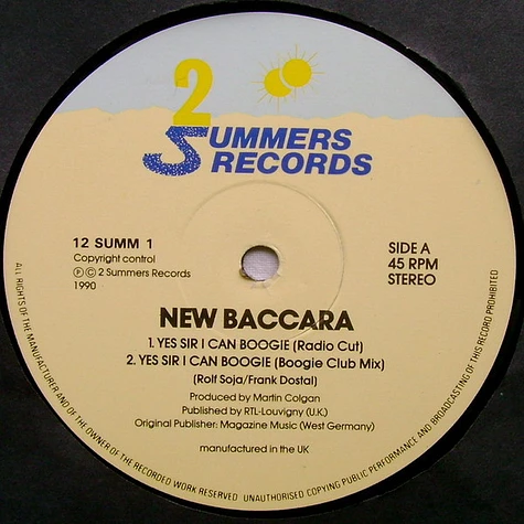 New Baccara - Yes Sir, I Can Boogie - 1990 Version