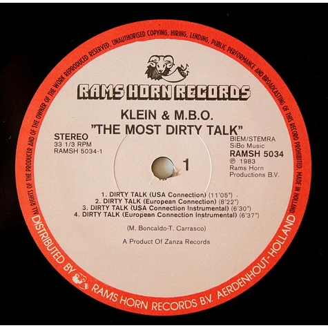 Klein & M.B.O. - The Most Dirty Talk