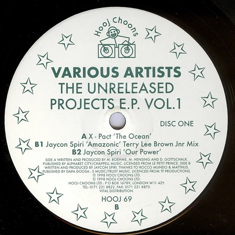 V.A. - The Unreleased Projects E.P. Vol. 1.