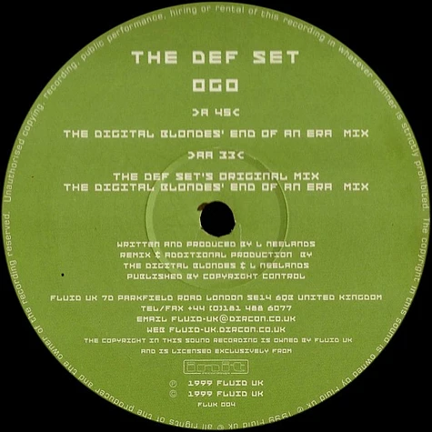 The Def Set - Ogo