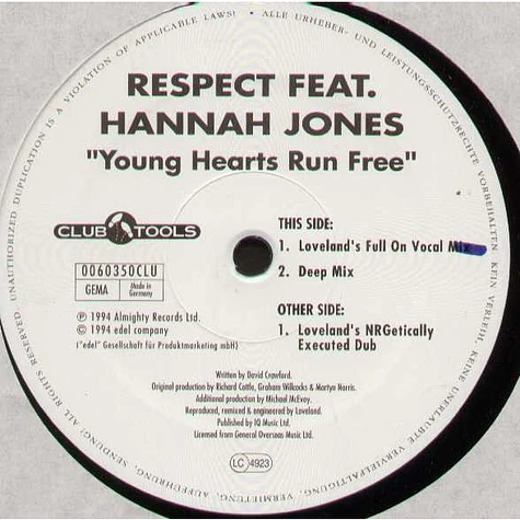 Respect Feat. Hannah Jones - Young Hearts Run Free