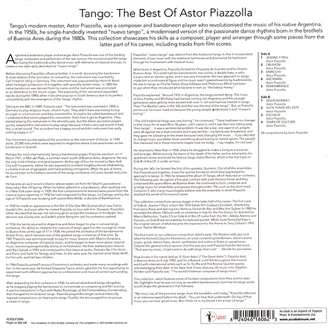 Astor Piazzolla - Tango: The Best Of Astor Piazzolla