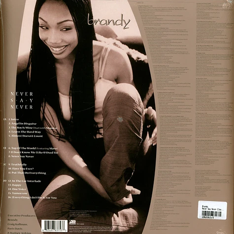Brandy - Never Say Never Clear Vinyl Edition