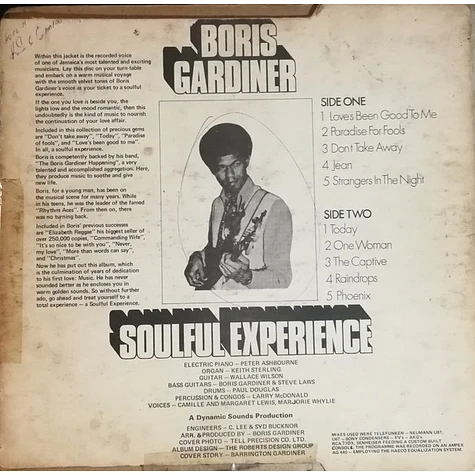 Boris Gardiner - Soulful Experience