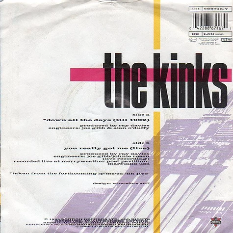 The Kinks - Down All The Days (Till 1992)