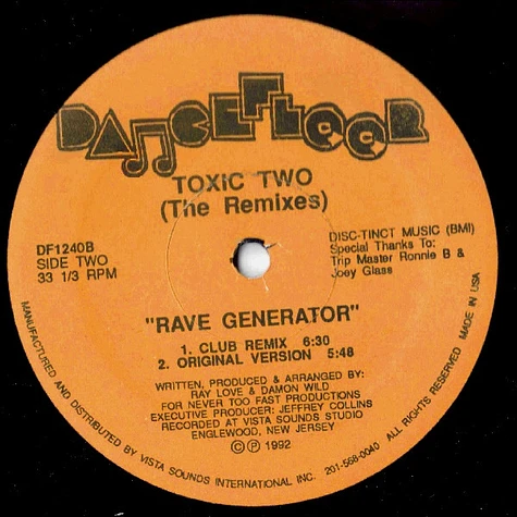 Toxic Two - Rave Generator (The Remixes)