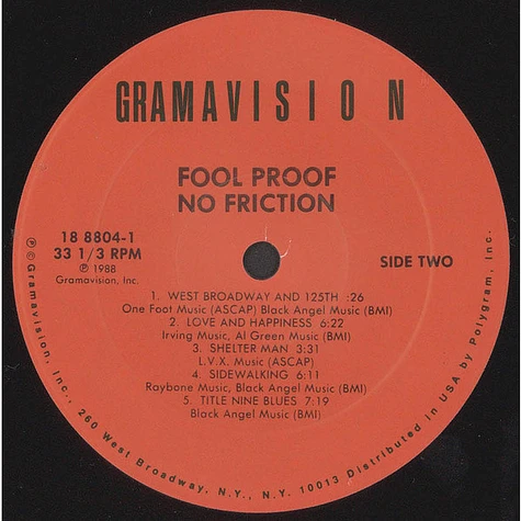 Fool Proof - No Friction