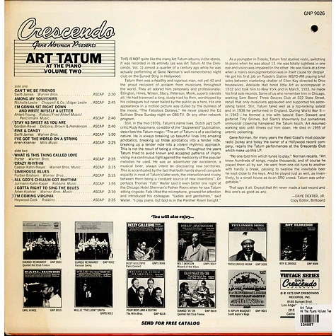 Art Tatum - Art Tatum At The Crescendo Vol. II