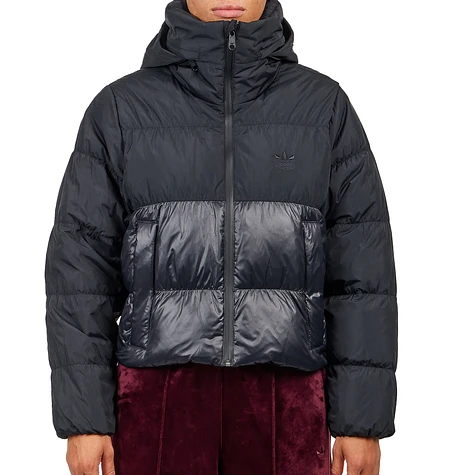 Adidas down regen hooded blocked puffer jacket hot sale