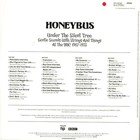 Honeybus - Under The Silent Tree: Gentle Sounds With Strings And Things At The Bbc 1967-1973