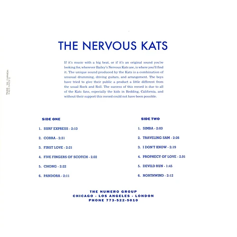 Bailey's Nervous Kats - The Nervous Kats Colored Splatter Vinyl Edition