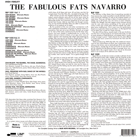 Fats Navarro - The Fabulous Fats Navarro, Vol.1