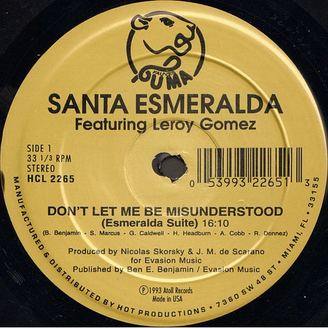 Santa Esmeralda - Don't Let Me Be Misunderstood / The House Of The Rising Sun