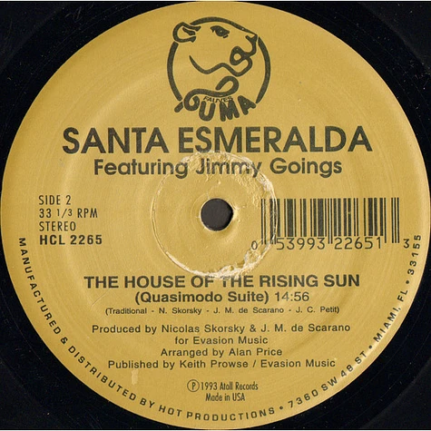 Santa Esmeralda - Don't Let Me Be Misunderstood / The House Of The Rising Sun