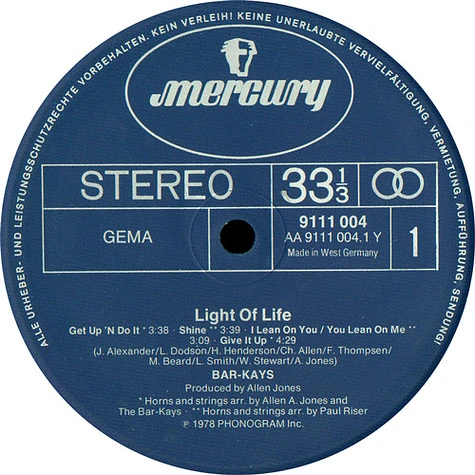 Bar-Kays - Light Of Life