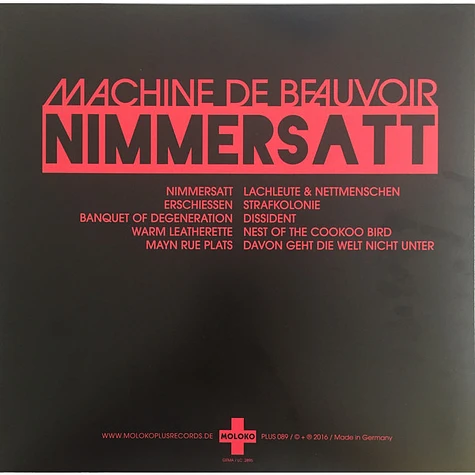 Machine De Beauvoir - Nimmersatt