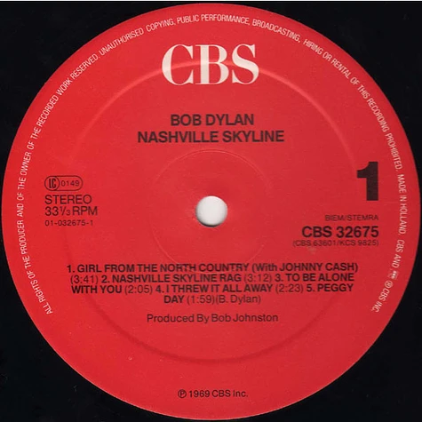 Bob Dylan - Nashville Skyline