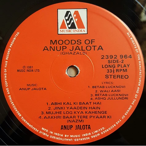 Anup Jalota - Moods Of Anup Jalota (Ghazals)