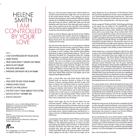 Helene Smith - I Am Controlled By Your Love Colored Vinyl Edition